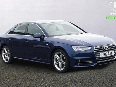 Used Audi A4 S-Line 150 HP (110 kW) 2018 Blue Sedan