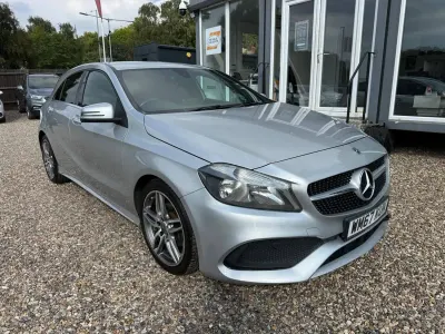 Used Mercedes A200 AMG line 136 HP (100 kW) 2017 Silver Hatchback