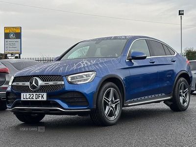 Blue Used 2022 Mercedes GLC220 AMG line Coupe | £33,990 (Expensive)
