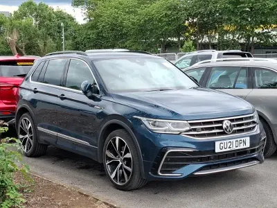 Used VW Tiguan R-line 150 HP (110 kW) 2021 Blue SUV