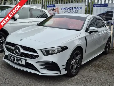 Used Mercedes A200 AMG line 163 HP (119 kW) 2020 White Hatchback
