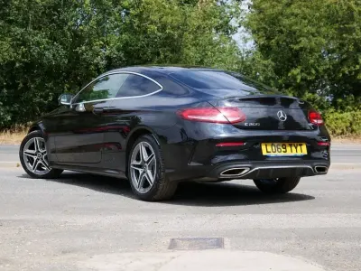 Used Mercedes C200 AMG line 198 HP (145 kW) 2019 Black Coupe