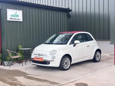 Used Fiat 500 Lounge 2012 White Cabriolet