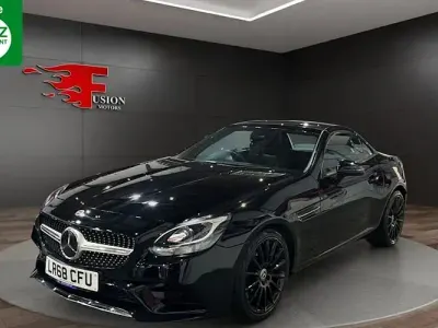 Used Mercedes SLC180 AMG line 156 HP (114 kW) 2018 Black Cabriolet