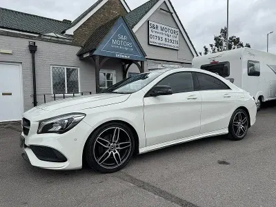 Used Mercedes CLA180 AMG line 122 HP (89 kW) 2017 White Sedan