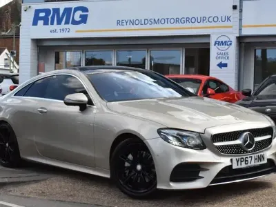 Used Mercedes E220 AMG Line Premium Plus 194 HP (142 kW) 2017 Silver Coupe