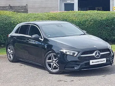 Used Mercedes A200 AMG line 163 HP (119 kW) 2019 Black Hatchback
