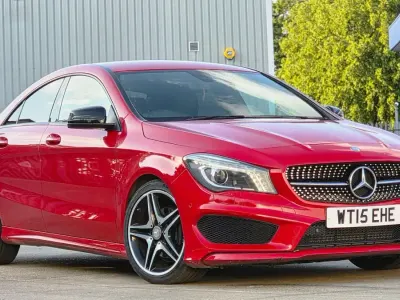Used Mercedes CLA180 AMG 122 HP (89 kW) 2015 Red Coupe