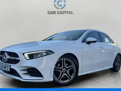 Used Mercedes A200 AMG line 163 HP (119 kW) 2018 White Hatchback