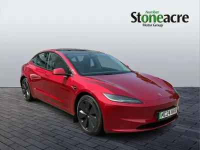 Used Tesla Model 3 Long Range AWD 366 kW (498 HP) 2024 Red Sedan