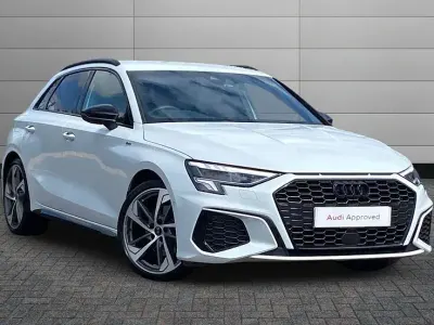 Used Audi A3 Black Edition 148 HP (108 kW) 2024 Glacier white Hatchback