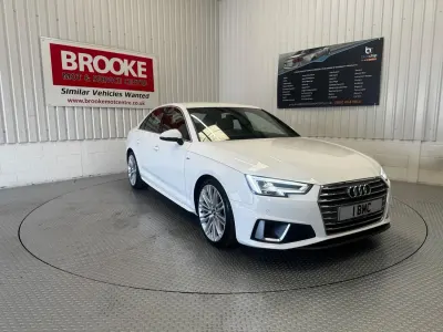 Used Audi A4 S-Line 150 HP (110 kW) 2019 White Sedan