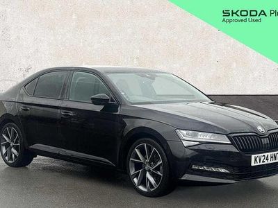 Used Skoda Superb SportlinePlus 150 HP (110 kW) 2023 Black Hatchback