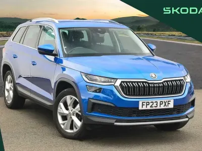 Used Skoda Kodiaq SE L Executive 150 HP (110 kW) 2023 Race blue metallic SUV