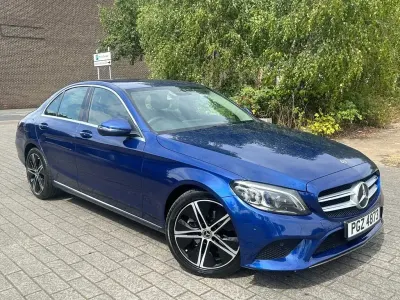 Used Mercedes C200 160 HP (117 kW) 2019 Blue Sedan