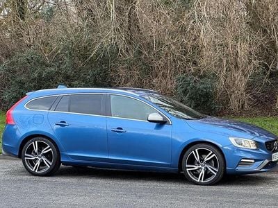 Blue metallic Used 2017 Volvo V60 R-Design Estate | £10,495 (Fair price)