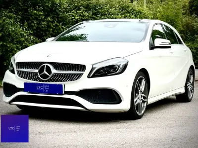 Used Mercedes A180 AMG line 107 HP (78 kW) 2016 White Hatchback