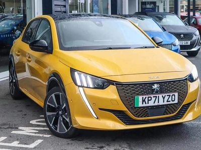 Yellow Used 2021 Peugeot e-208 GT Hatchback | £12,342 (Fair price)