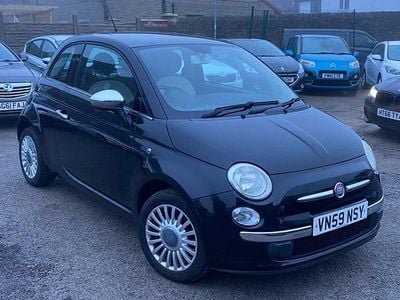 Used Fiat 500 Lounge 69 HP (50 kW) 2009 Black Cabriolet