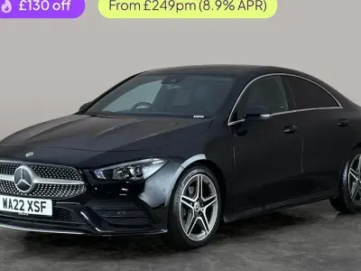 Used Mercedes CLA180 AMG line 136 HP (100 kW) 2022 Black Coupe