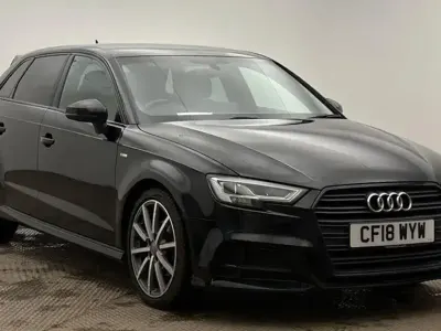 Used Audi A3 Black Edition 150 HP (110 kW) 2018 Black Sedan