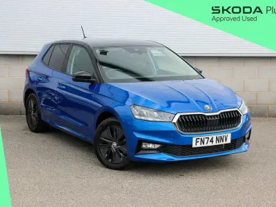 Used Skoda Fabia Colour Edition 113 HP (83 kW) 2024 Race blue metallic black magic pearl effect Hatchback