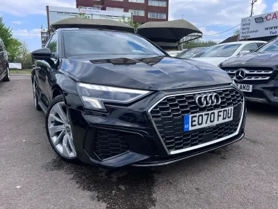 Used Audi A3 S-Line 150 HP (110 kW) 2020 Black Sedan