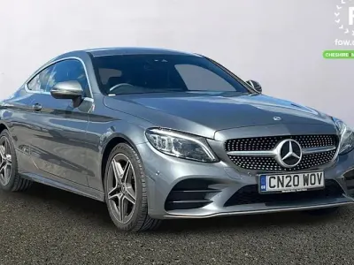 Used Mercedes C220 AMG Line Premium 194 HP (142 kW) 2020 Grey Coupe