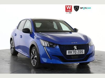 used Peugeot e-208 50KWH GT LINE AUTO 5DR ELECTRIC FROM 2020 FROM EPSOM (KT17 1DH) | SPOTICAR