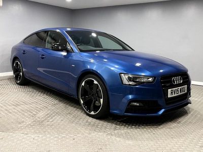 Used Audi A5 Sportback Advanced 177 HP (130 kW) 2015 Blue Hatchback