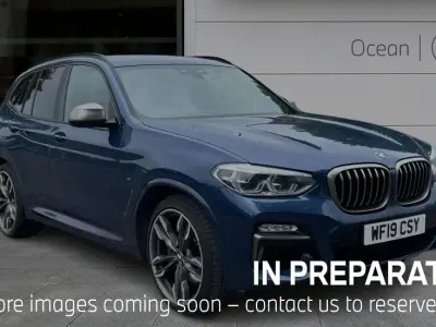 Begagnad BMW X3 Comfort Edition 349 HK (256 kW) 2019 Blå SUV