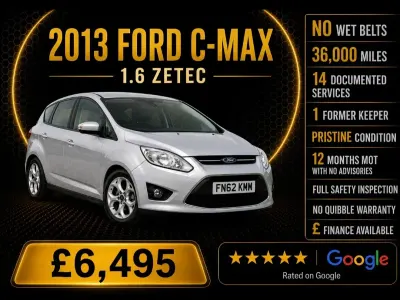 Used Ford C-MAX Zetec 103 HP (75 kW) 2012 Silver MPV