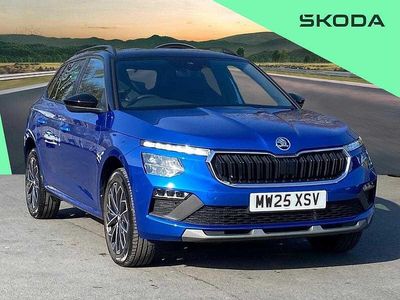 Used Skoda Kamiq Design Edition 116 HP (85 kW) 2025 Race blue metallic black magic pearl effect SUV