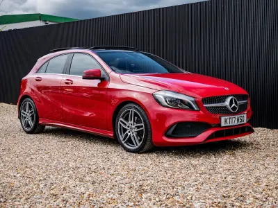 Used Mercedes A200 AMG Line Premium Plus 136 HP (100 kW) 2017 Red Hatchback