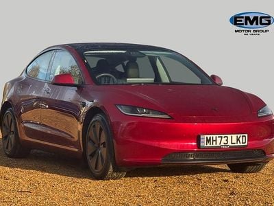 Red Used 2024 Tesla Model 3 RWD Sedan | £28,195 (Expensive)