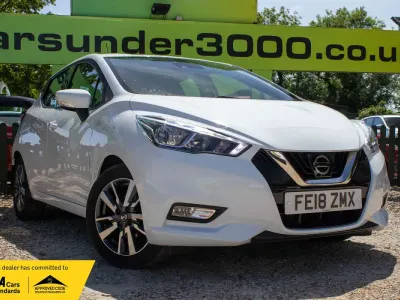 Used Nissan Micra Acenta 90 HP (66 kW) 2018 White Hatchback