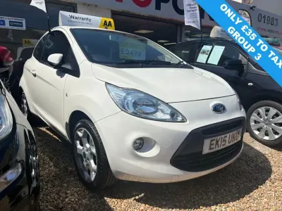 Used Ford Ka Zetec 69 HP (50 kW) 2015 White Hatchback