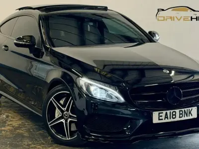 Begagnad Mercedes C250 AMG Line Premium Plus 2018 Svart Sportkupé
