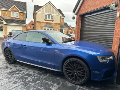 Used Audi A5 Black Edition 177 HP (130 kW) 2015 Blue Coupe