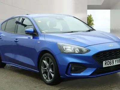 Begagnad Ford Focus ST-Line 125 HK (91 kW) 2019 Blå Halvkombi