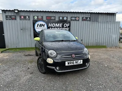Used Fiat 500 Lounge 69 HP (50 kW) 2016 Black Hatchback