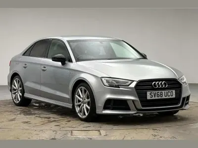 Used Audi A3 Black Edition 190 HP (139 kW) 2018 Silver Sedan