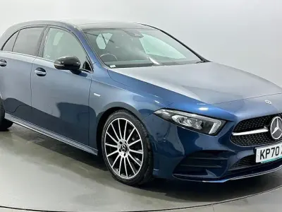 Used Mercedes A200 Exclusive 150 HP (110 kW) 2020 Blue Hatchback