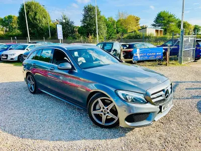 Used Mercedes C250 AMG line 204 HP (150 kW) 2017 Grey Estate