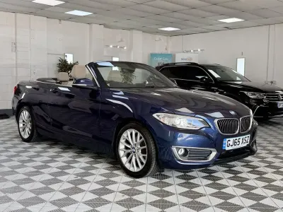 Used BMW 220 Luxury Line 184 HP (135 kW) 2015 Blue Cabriolet