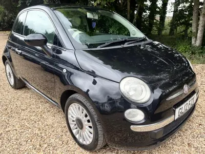 Used Fiat 500 Lounge 85 HP (62 kW) 2012 Black Hatchback