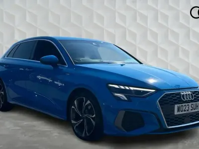 Used Audi A3 Sportback S-Line 110 HP (80 kW) 2023 Turbo blue Hatchback