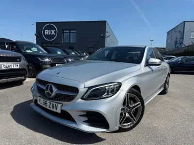 Used Mercedes C220 AMG line 194 HP (142 kW) 2019 Silver Sedan