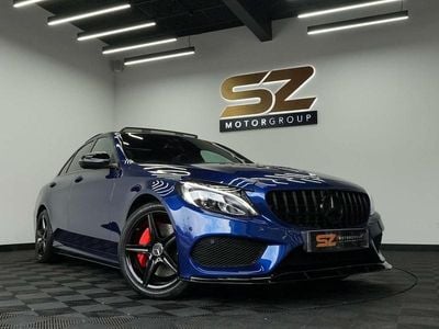 Blue Used 2017 Mercedes C250 AMG line Sedan | £17,995 (Fair price)
