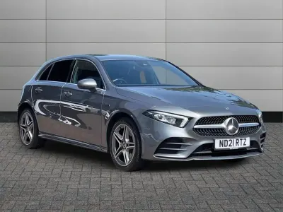 Used Mercedes A250 AMG line 218 HP (160 kW) 2021 Grey Hatchback